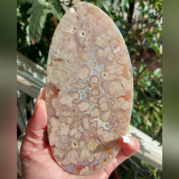 Big Pink Amethyst Blue Flower Agate Slab - Picture 14 of 14